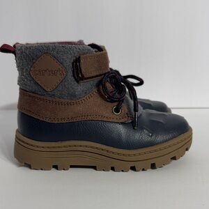 Carter's Kids Navy and Brown Boots 8